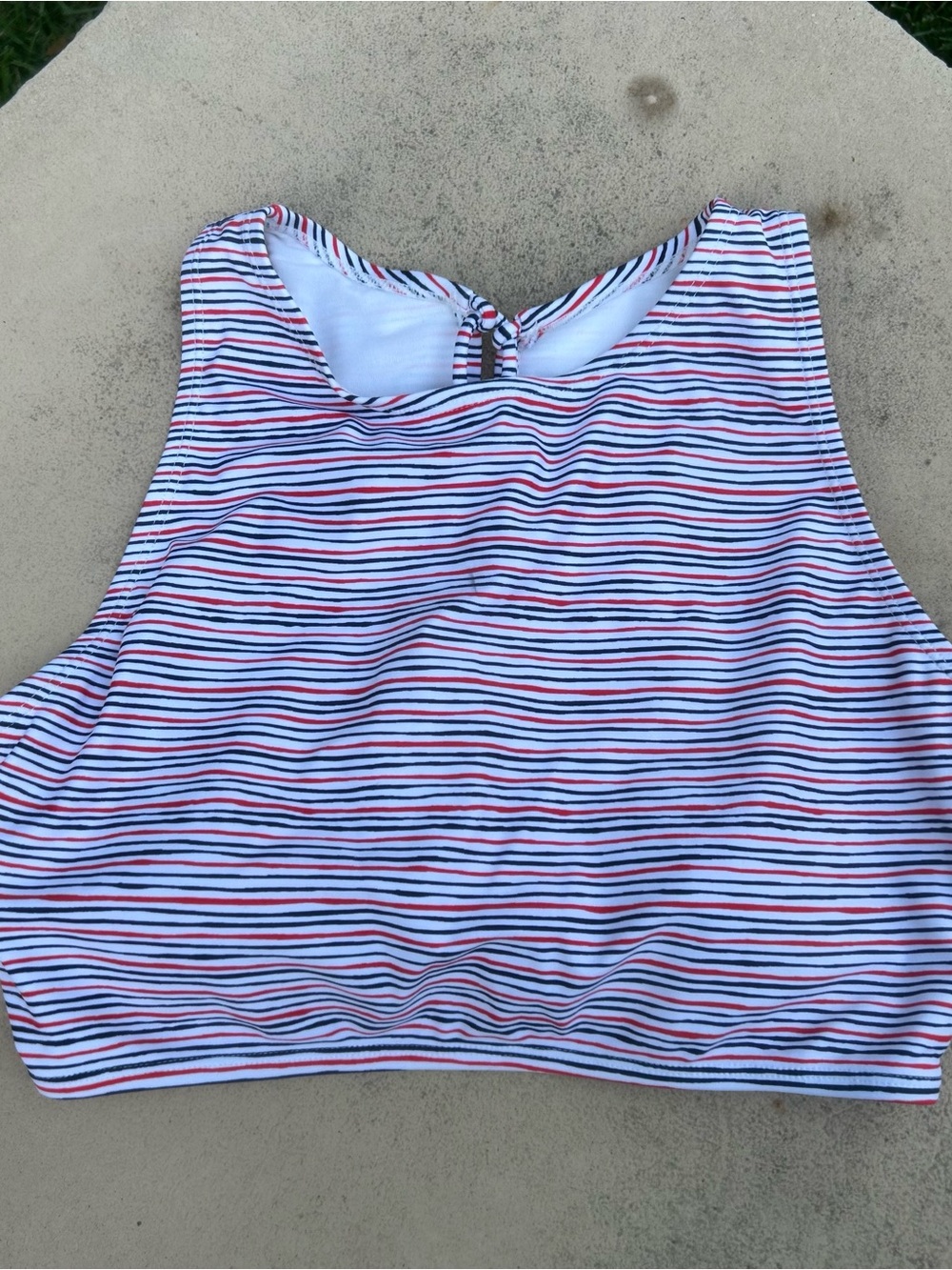 GAP Swim Top Striped Tie-Back Size L
